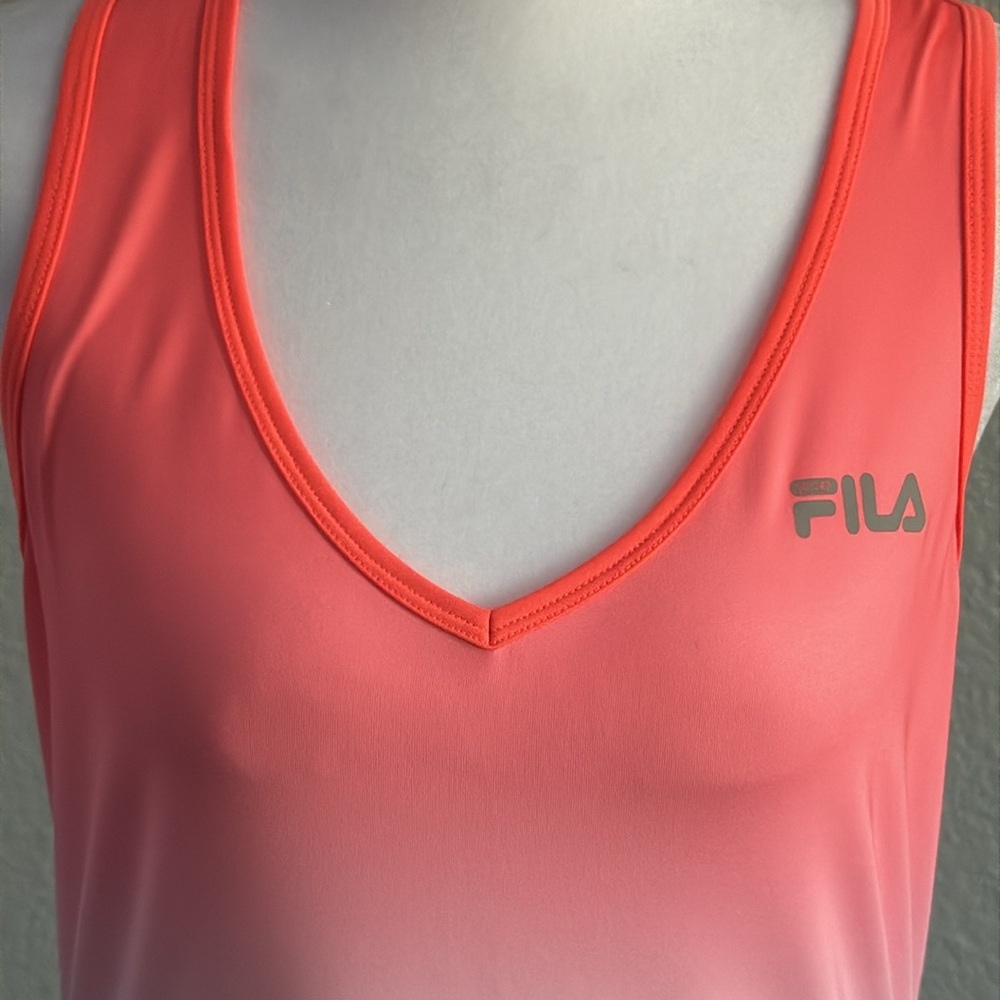 Fila Pink Sleeveless Fitted Tank Top - Picture 3 of 8